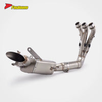 New Zontes 703Rr Exhaust Valved Silver Stainless Steel Under-Mount Full Exhaust System Oem-Style Straight-Through Street Riding