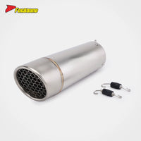 New Universal FORSOUND 51Mm Stainless Steel Spark Grid-O Exhaust Racing Slip-On Muffler Aggressive Sound Horsepower Boost Fits