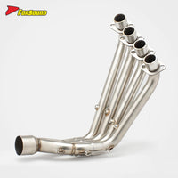 For QJMOTOR QJ800GS-K Fit 2023-2025 Silvery Stainless Steel Motorcycle Full Bottom-Exit Exhaust System Four-Cylinder OEM ODM