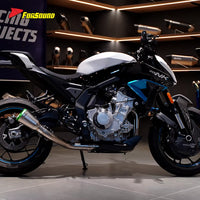 Motorcycle for 675Nk Stainless Steel Exhaust AR Green Tip Elliptical Conical Full System Urban Riding 2023-2026 Model