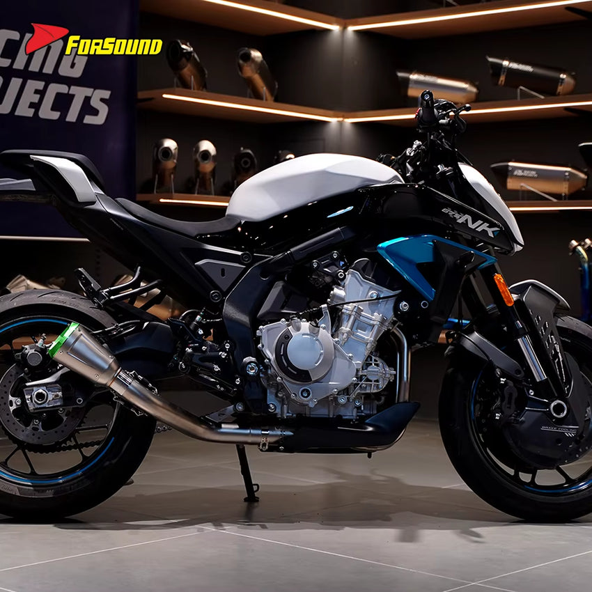 Motorcycle for 675Nk Stainless Steel Exhaust AR Green Tip Elliptical Conical Full System Urban Riding 2023-2026 Model