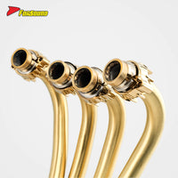 Vintage Style Brass Fully Handcrafted Six-Stage Modified Motorcycle Full System Exhaust Pipe for HONDA CBX400F 1981-1984 CB400F