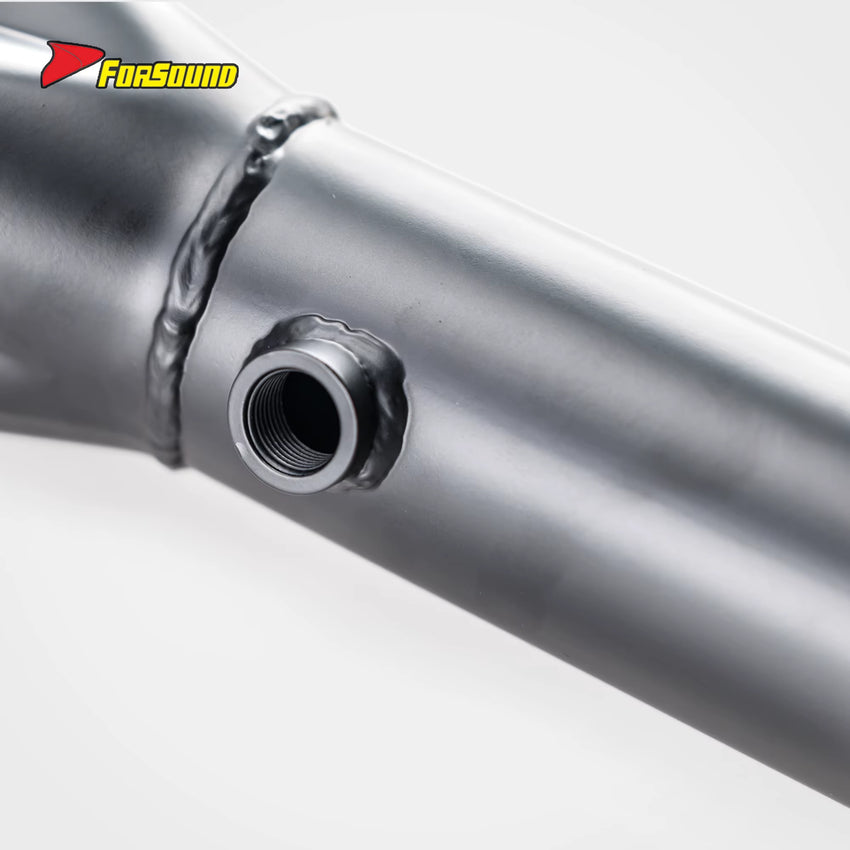 New FORSOUND Kawasaki Z900RS Cafe Accessories One-Piece Black Cast Iron Exhaust System Replacement Shorty High Temp Corrosion