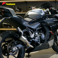 For Cfmoto 450SR Stainless Steel AR Embossed Full Section Silencer Exhaust Pipe Right Placement Motorcycle Daily Street Riding