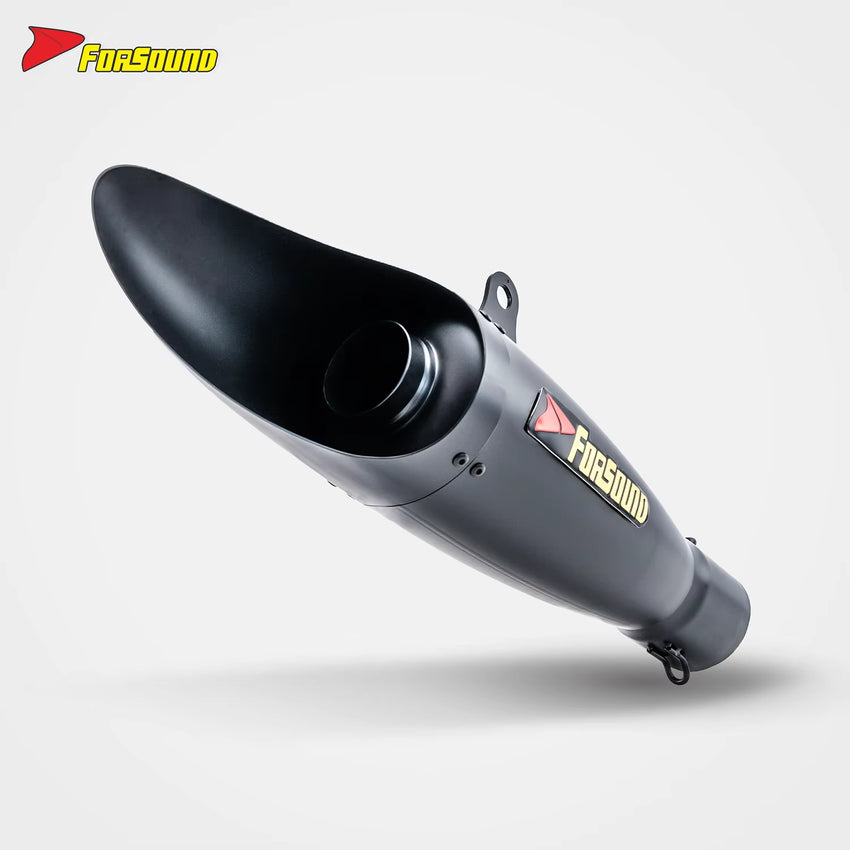 RS Modified Motorcycle Exhaust System 51Mm Airship Tail with Straight through Lifting Lug Compatible MT07 CBR650 ZX-4R R6