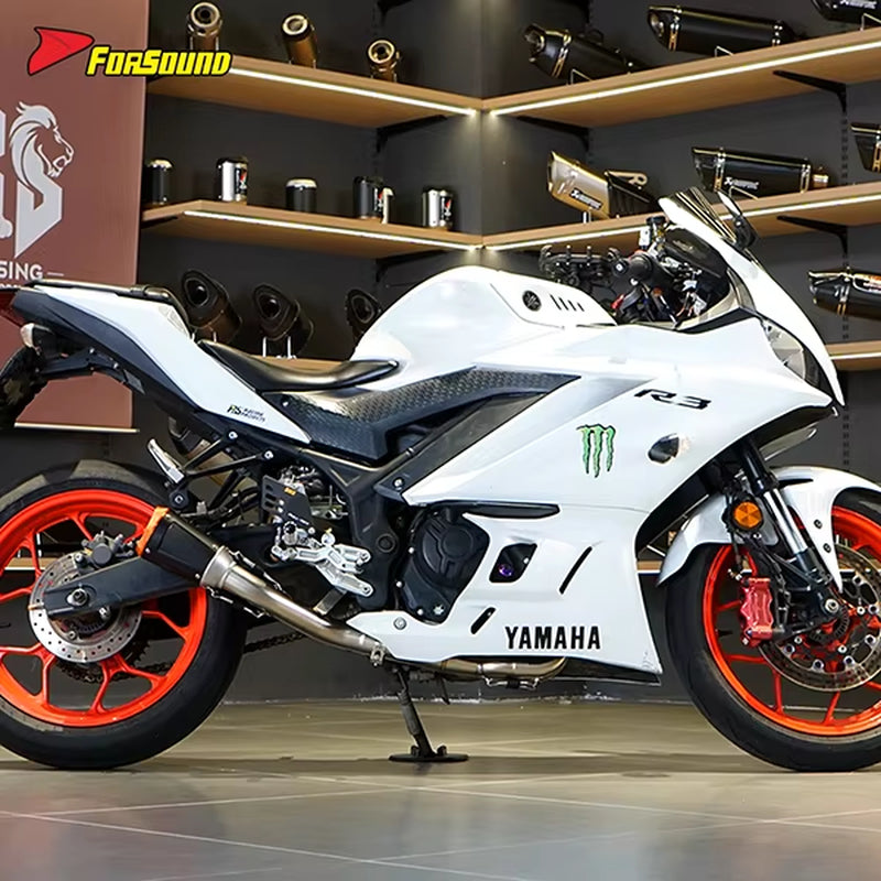 Stainless Steel 51Mm Full Motorcycle Exhaust System Yamaha R3 Exhaust ODM&OEM