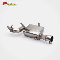 New Zontes 703Rr Exhaust Valved Silver Stainless Steel Under-Mount Full Exhaust System Oem-Style Straight-Through Street Riding