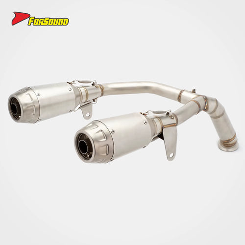 FORSOUND for 500SR VOOM Stainless Steel Dual-Outlet Short Arrow Full System Exhaust High-Rev Output Optimization Mellow