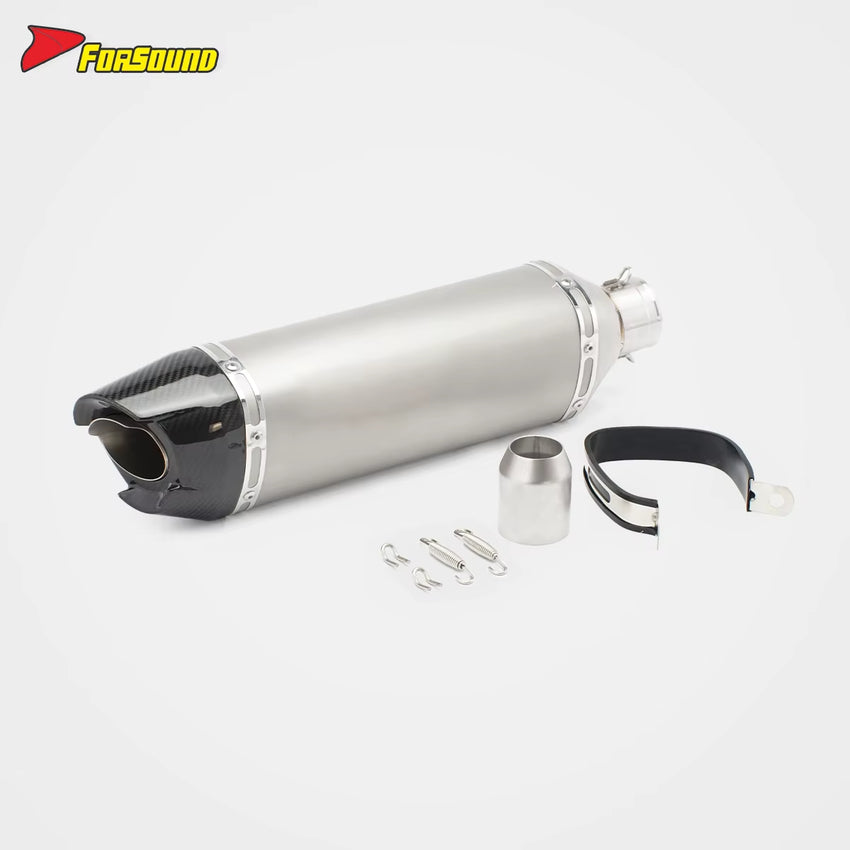 Factory Direct 51Mm Stainless Steel End Can Universal Exhaust Pipe for Motorcycles Ninja400 ZX-4R CF-800NK MT07 MT03 Wholesale