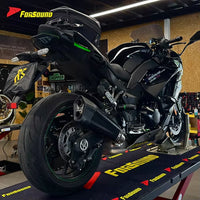 For KAWASAKI Ninja1000Sx Fit 2019-2025 51Mm Black Spray Paint Stainless Steel Motorcycle Mid-Tail Integrated Exhaust Pipe OEM