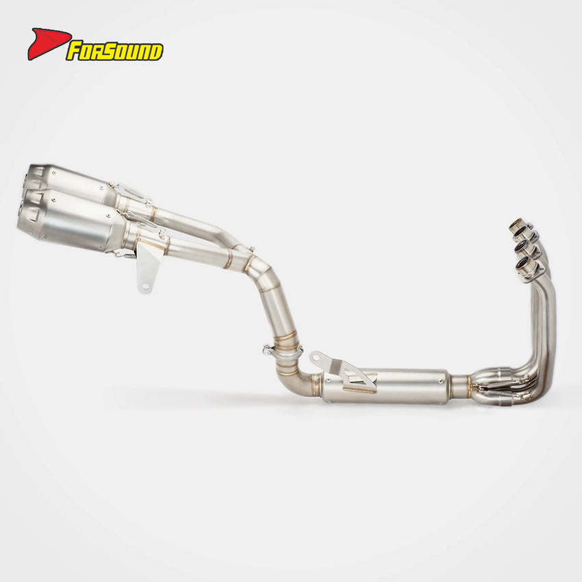 FORSOUND for 500SR VOOM Stainless Steel Dual-Outlet Short Arrow Full System Exhaust High-Rev Output Optimization Mellow