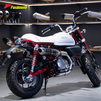 For Monkey 125 Exhaust Stainless Steel Black/Silver Small Square Full Exhaust System Low Backpressure Optimization Urban