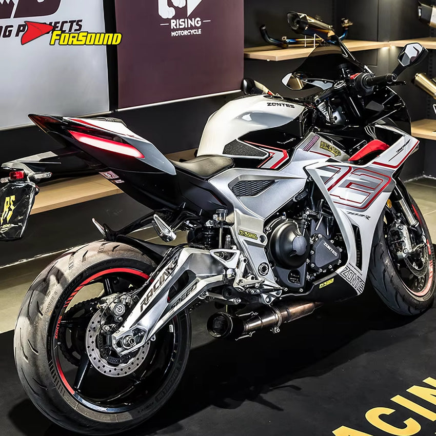 For ZONTES 703RR 2023-2025 Bottom-Exit Straight-Through Exhaust Pipe Aggressive Sound Improved Exhaust Flow Power Boost OEM&ODM