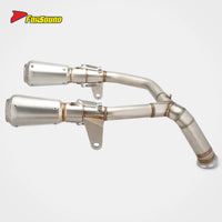 For 500SR VOOM Exhaust Full Honeycomb Small Horn Tailpipe 2024-2025 Sportbike Slip Racing Muffler Stainless Steel