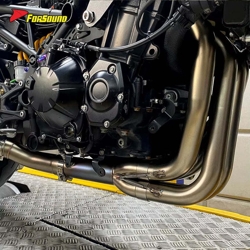 Forsound KAWASAKI Z900 Front-Mid Section Exhaust Pipe Stainless Steel 2017-2026 Model Compatible Precision Welding Urban Sport