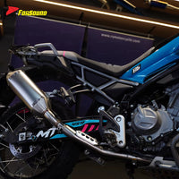 New FORSOUND for 450Mt Matte Stainless Steel Fish Mouth Full Exhaust System Deep Powerful Exhaust Note Urban Cruising OEM