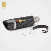 Small Roman Exhaust Pipe Stainless Steel and Carbon Fiber for Universal Motorcycles New Condition