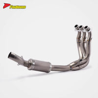 For Triumph Trident660 2021-2024 Pioneer Black Titanium Exhaust Pipe Stainless Steel Full Exhaust System Compatible Rear OEM