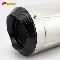 Stainless Steel 60Mm AR Angled Tail Section Exhaust Pipe, Universal Motorcycle Pipe