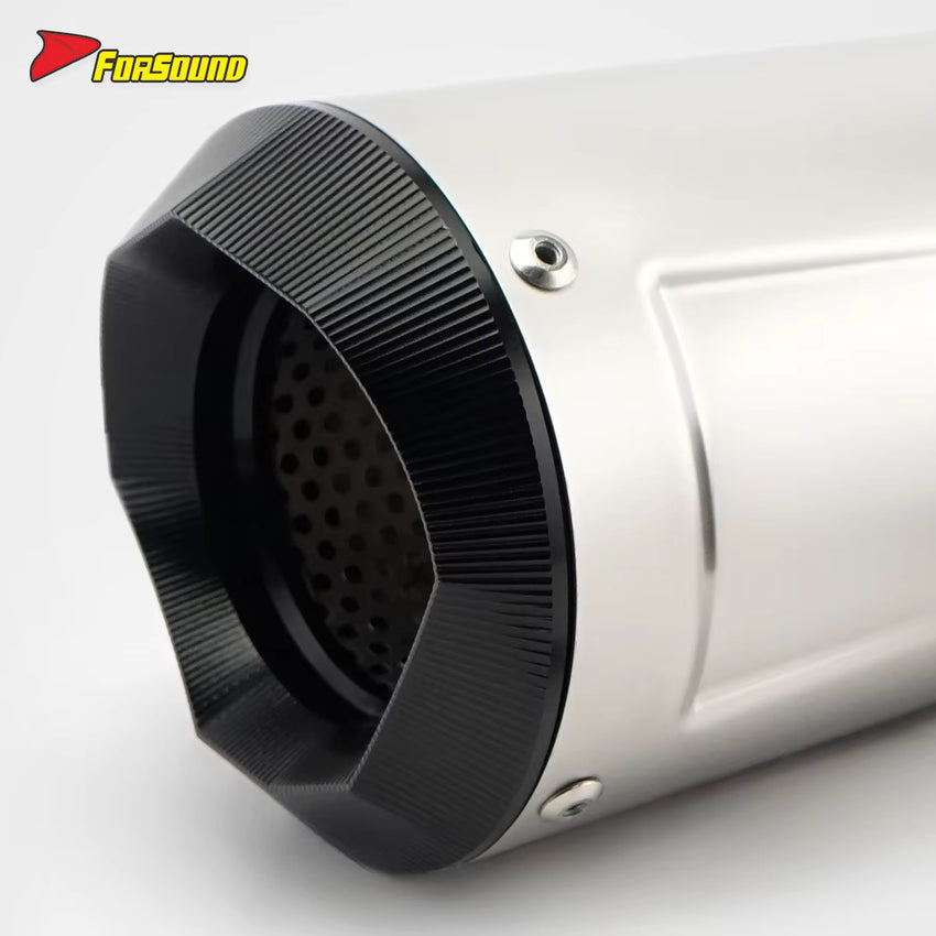 Stainless Steel 60Mm AR Angled Tail Section Exhaust Pipe, Universal Motorcycle Pipe
