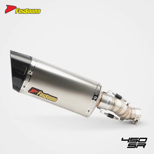 New Stainless Steel Carbon Fiber K10 Mid-Tail Section Frosted Black Catalytic Converter for 450SR/NK Motorcycle