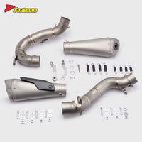 Ducati V4 Mid-Tail Carbon Fiber & Titanium Exhaust for 2018-2025 Panigale V4S/Streetfighter V4-High-Performance Retrofit/Upgrade