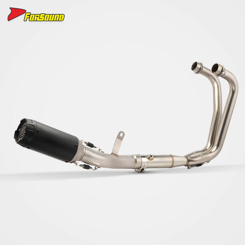 For YAMAHA R3 2-Into-1 Header Stainless Steel Yamaha R3 Carbon Fiber Full Motorcycle Exhaust System Exhaust Supersport Racing