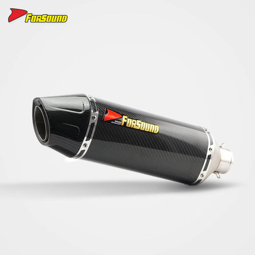 Stainless Steel Carbon Fiber 51Mm Marco Polo Roman Clamp End Can Exhaust Pipe Universal Motorcycle Pipe