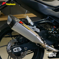 For 450SR Silver Stainless Steel Carbon Fiber Tip TSS Full System Exhaust 2022-2025 Motorcycle Replacement Supersport Riding