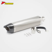 Stainless Steel Carbon Fiber Universal Tail Section Exhaust Pipe Motorcycle