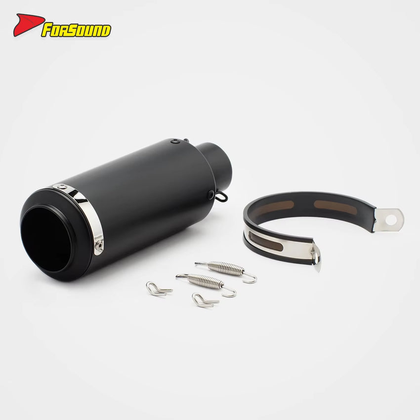 RS Original Stainless Steel Carbon Fiber Modified Motorcycle Exhaust Muffler New Condition Pipe End Can