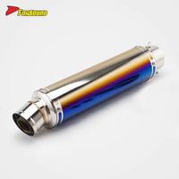 Stainless Steel Carbon Fiber 60Mm Long Yoshimura Blue Exhaust Pipe for Universal Motorcycles