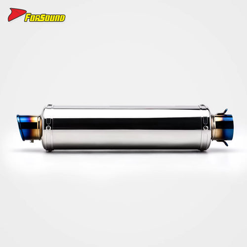 Stainless Steel Carbon Fiber 51Mm over Retro Long End Can Exhaust Pipe for Universal Motorcycle Exhaust