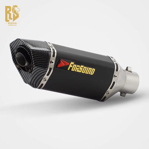 RS Locomotive Carbon Fiber Exhaust Pipe 51Mm Universal Short Hexagonal Hole Tail Section New Compatible ZX-6R502C Ktm390Z400