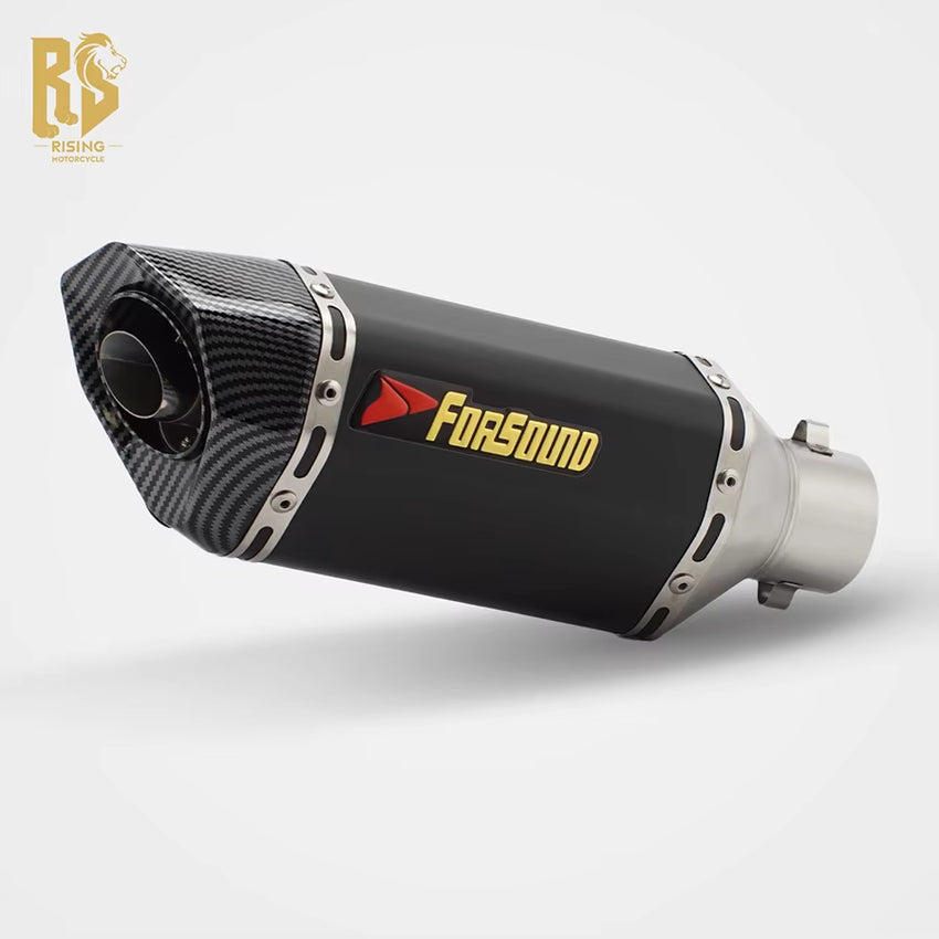 RS Locomotive Carbon Fiber Exhaust Pipe 51Mm Universal Short Hexagonal Hole Tail Section New Compatible ZX-6R502C Ktm390Z400