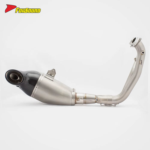 สำหรับ Aprilia RS660 รุ่นปี 2020-2025 ท่อไอเสียมอเตอร์ไซค์สเตนเลสสตีลด้านทั้งระบบ ปลายท่อออกล่าง ปรับแต่งได้ตาม OEM