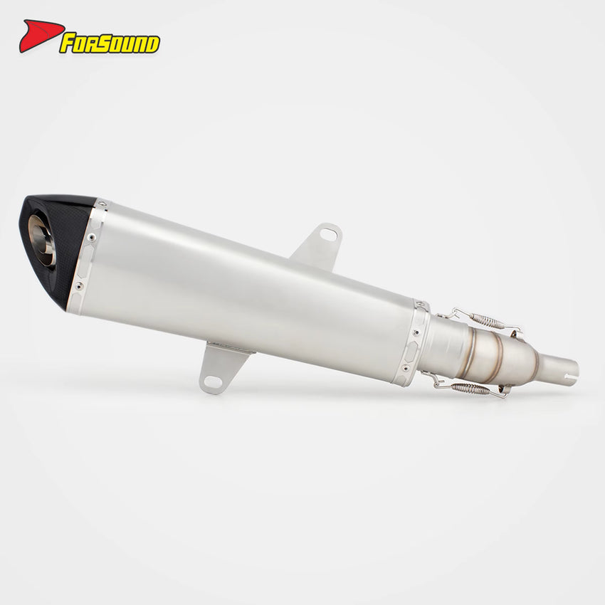 For Honda Forza 350 Exhaust Matte Extended Slanted Hexagonal Mid-Rear Section Exhaust Carbon Fiber Tip Urban Commute OEM ODM