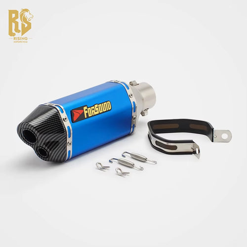 RS Locomotive 51Mm Universal Exhaust Pipe Short Hexagonal Double Hole Tail Section for GSX250 Z900 NK450 R3-New Condition