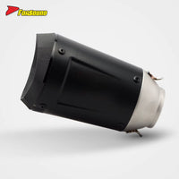 FORSOUND Universal 51Mm Diameter Slip-On Stainless Steel Slanted Tip Ar-Style Exhaust Black Body & Tip Improved Power Response
