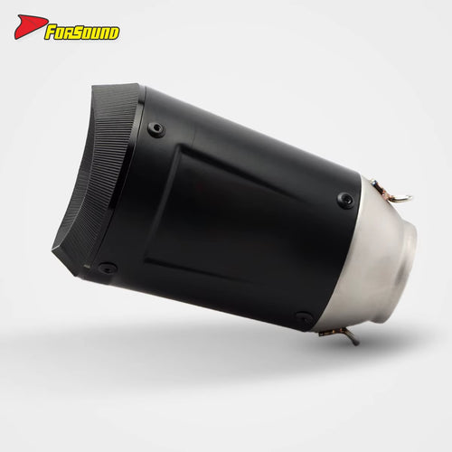 FORSOUND Universal 51Mm Diameter Slip-On Stainless Steel Slanted Tip Ar-Style Exhaust Black Body & Tip Improved Power Response