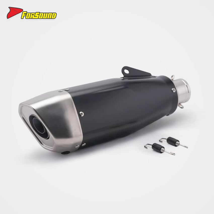 New FORSOUND Trident660 2020-2025 Blade Black Titanium Alloy Carbon Fiber Stainless Steel Exhaust Pipe Silver Rear Compatible