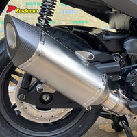 Forza 350 Exhaust R11 Model Mid-Rear Section Carbon Fiber Stainless Steel Tailpipe Balanced Deep Note OEM Interface New