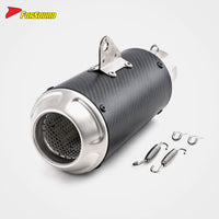 Stainless Steel Carbon Fiber 51Mm LV-10 End Can Exhaust Pipe Universal for Motorcycle Pipe