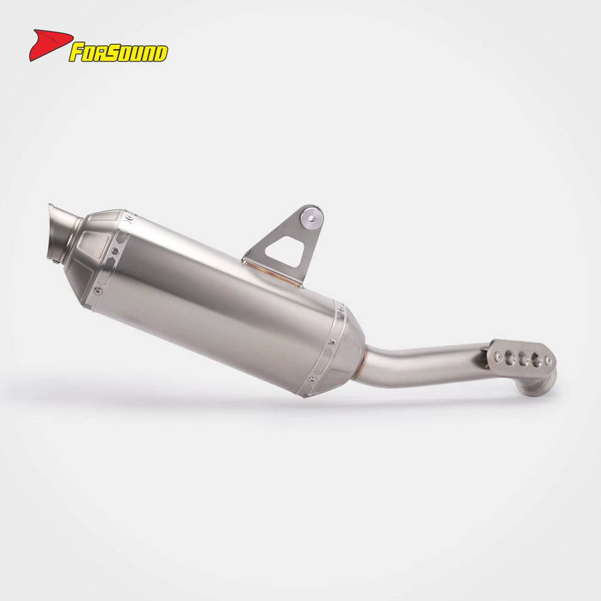 FORSOUND Cf Moto 800Mt Motorcycle Exhaust Mid-Tail Integrated Stainless Steel Exhaust 2022-2025 Adventure Sporty Deep Sound