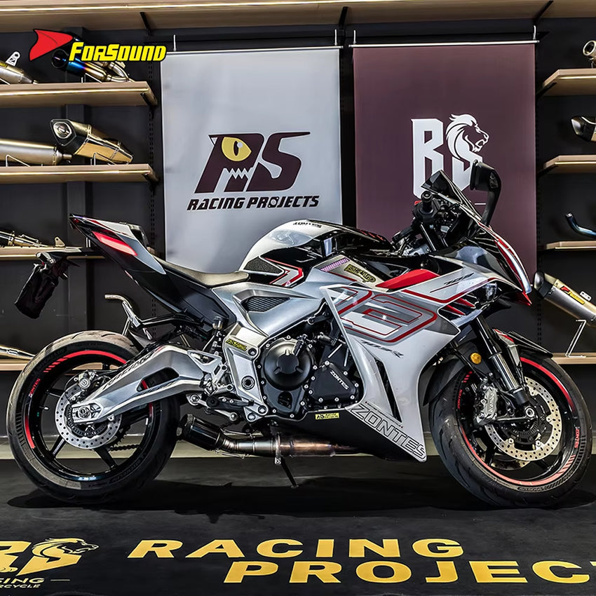For ZONTES 703RR 2023-2025 Bottom-Exit Straight-Through Exhaust Pipe Aggressive Sound Improved Exhaust Flow Power Boost OEM&ODM