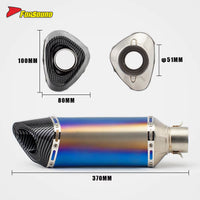 RS Condition Stainless Steel Exhaust System for Motorcycles Atvs Dirtbikes Titanium Alloy Series 51Mm Caliber
