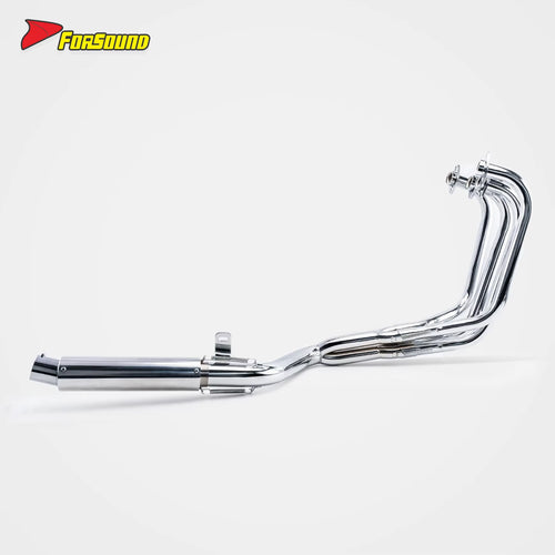 Retro and Heat Resistant Six-Section Electroplated Motorcycle Exhaust Pipe Full System Exhaust Pipe for CBX400F 1981-1984