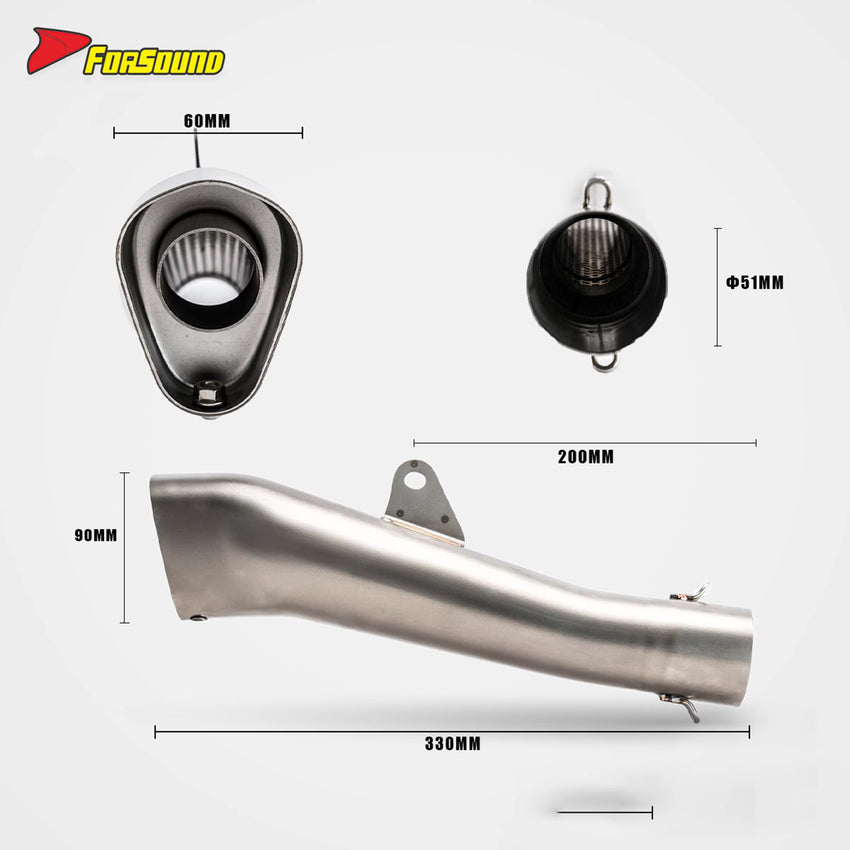 For Crf 110 Exhaust Torch Full System Exhaust Titanium Alloy Front and Mid-Pipe Off-Road Exhaust Note 2013-2026 Model Compatible