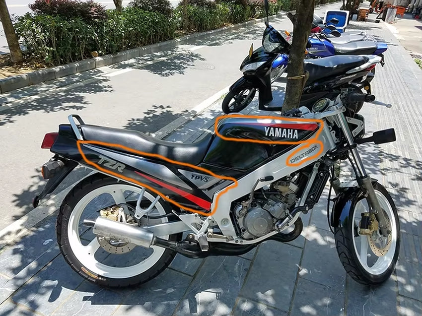Easy-Stick Sticker for YAMAHA TZR125 1987-1997 High-Adhesion Decal with Matte/Glossy Finish Tzr125 Tzr