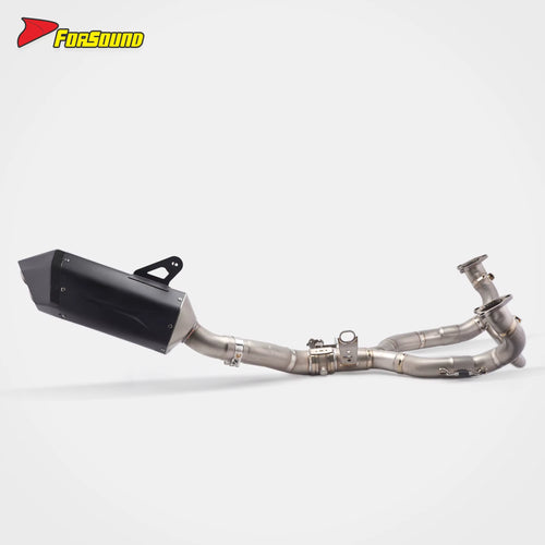 R1300GS for Forsound New Carbon Fiber Cable-Controlled Valve Front-Mid Section Black Aurora Slip-On Full Exhaust System For